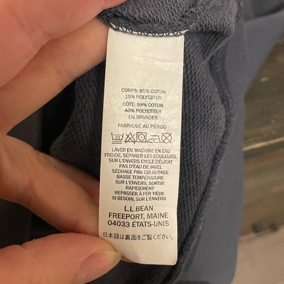 LL BEAN- cotton blend pull over ,crewneck - Picture 4 of 4